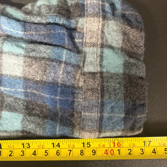 Pendleton Mens Medium Blue Button Up Wool Plaid Beach Boys Limited Edition - Picture 7 of 7